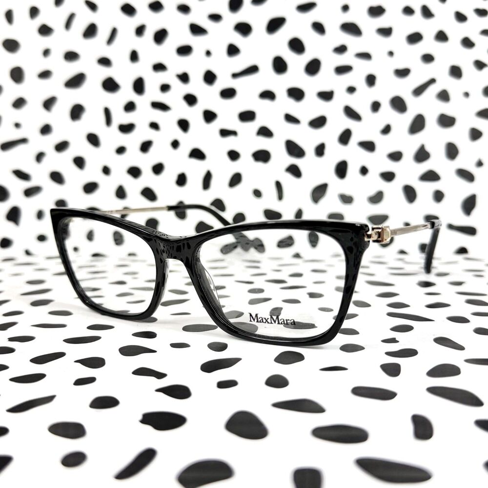 MaxMara NEW MM5128 Women's Shiny Black Eyewear Frame 54/16/140 Glasses